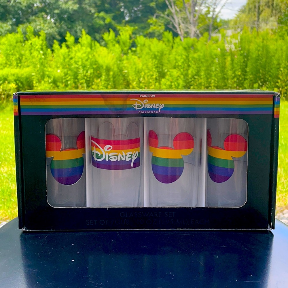 Rainbow Disney Collection Glassware Set of 4 NIB